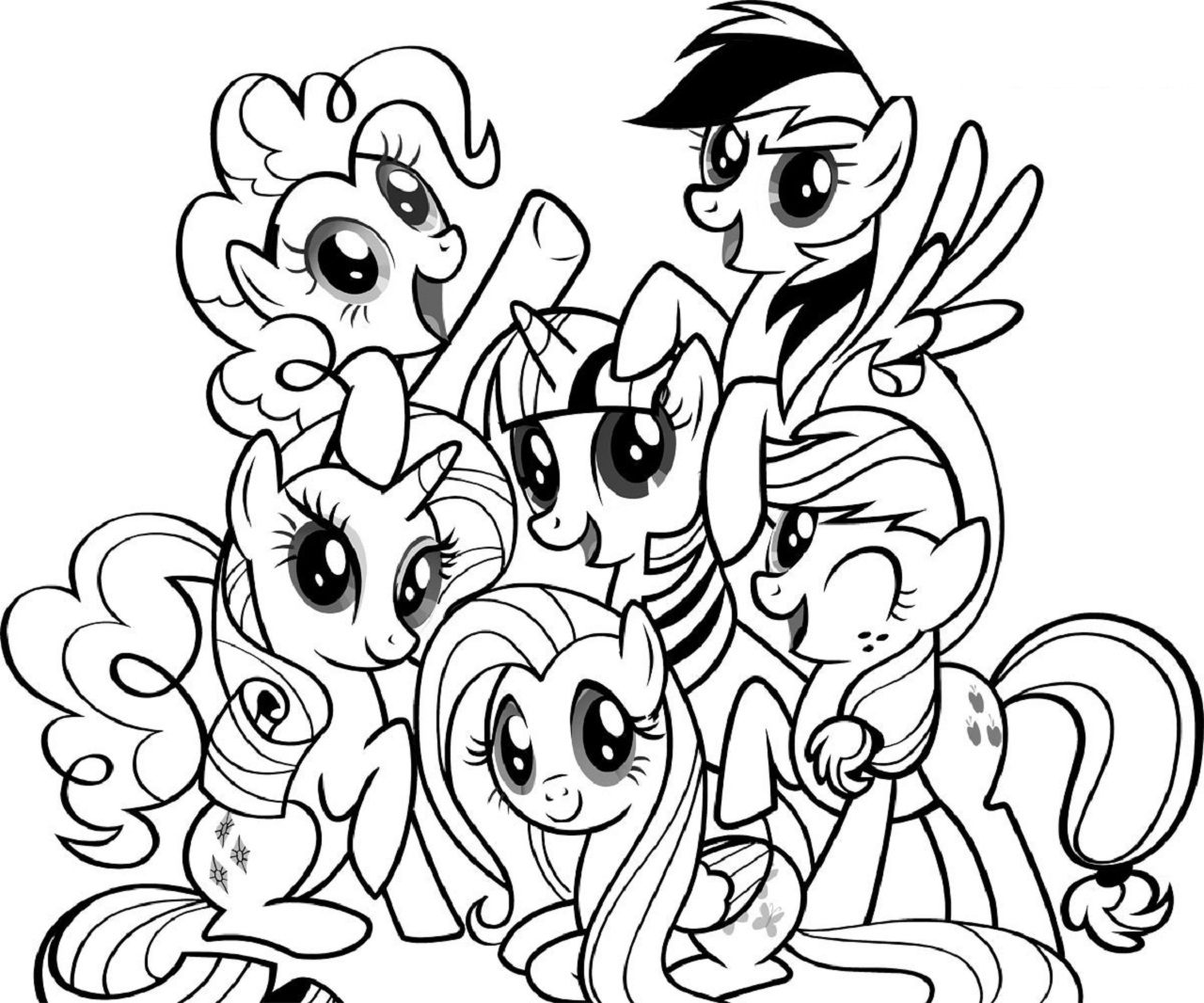 My little pony coloring pages free to print