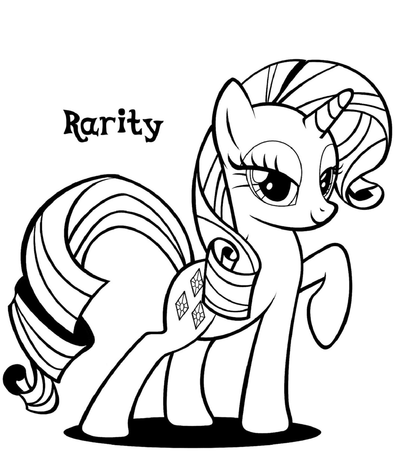 My little pony coloring pages rarity
