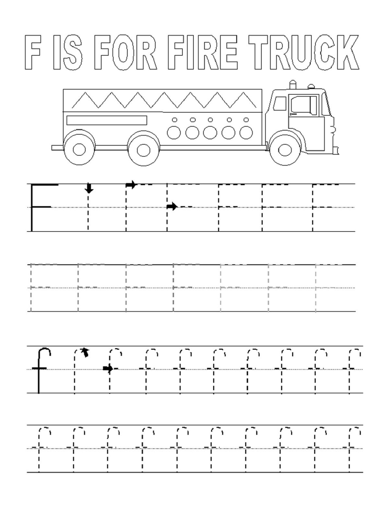 traceable letter worksheets letter F