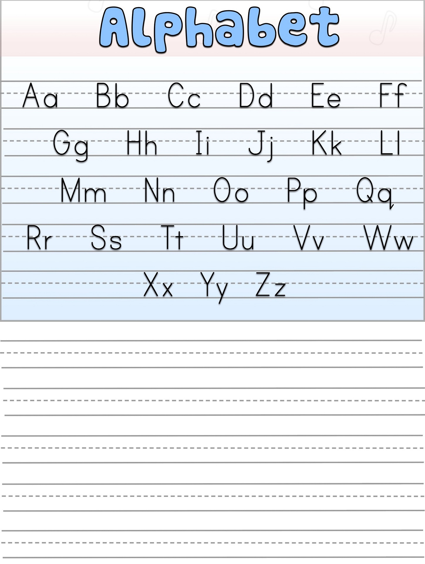 English Alphabet Chart Printable