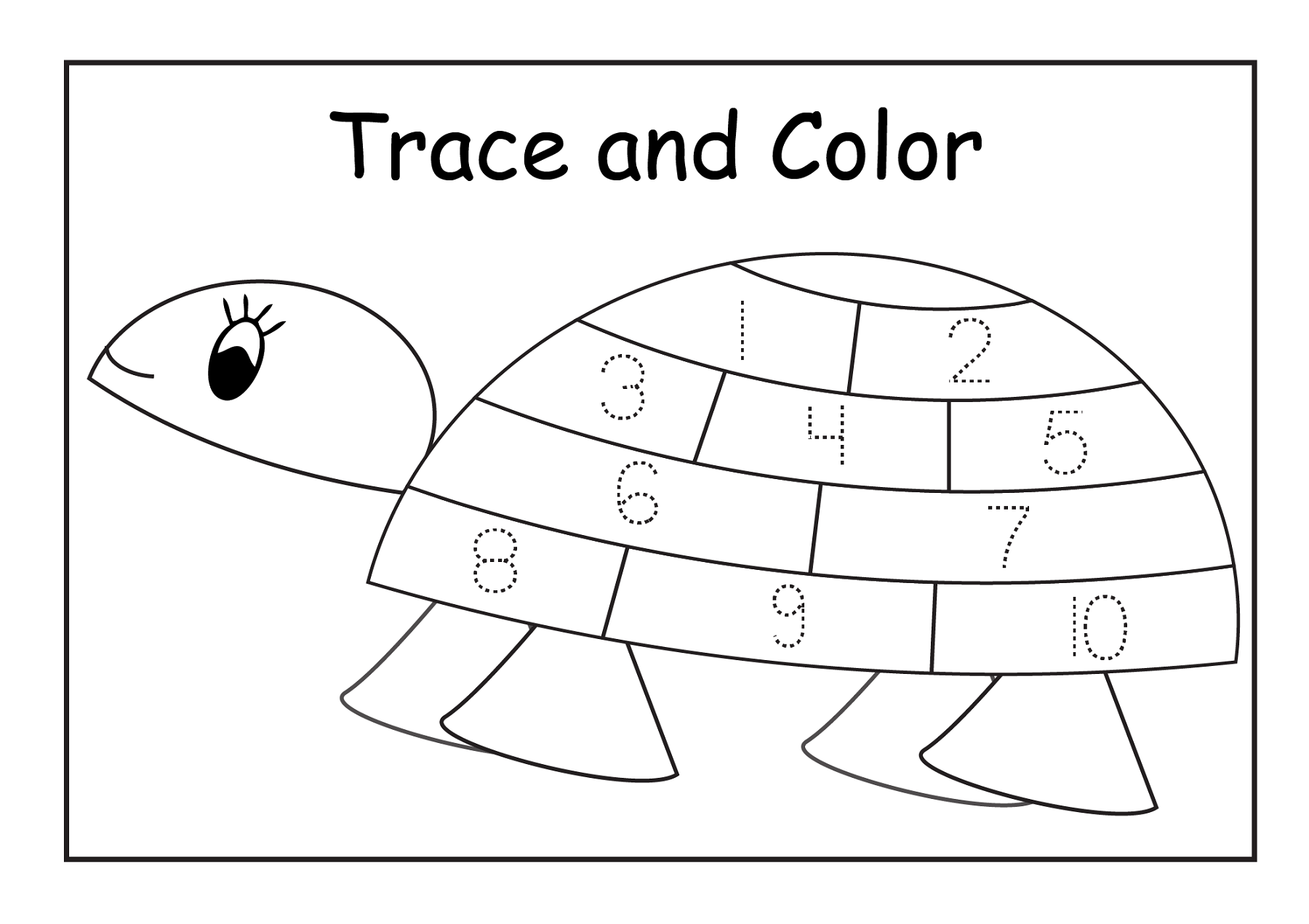 Traceable Numbers 1-10 Worksheets to Print | Activity Shelter