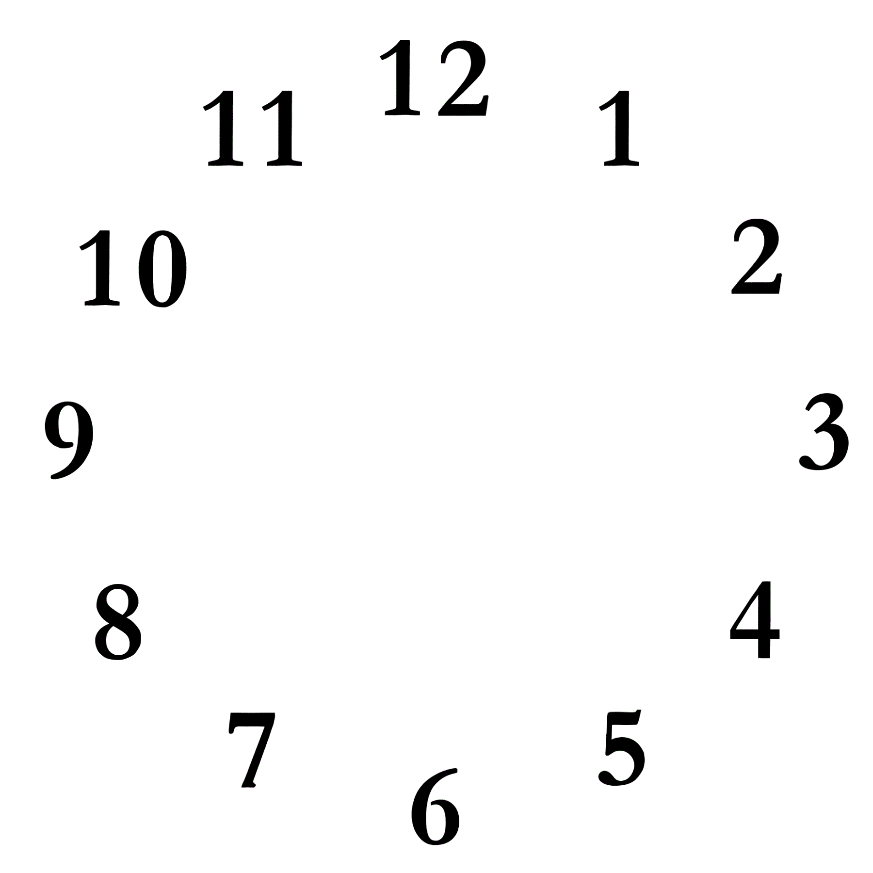 Blank Clock Face No Numbers