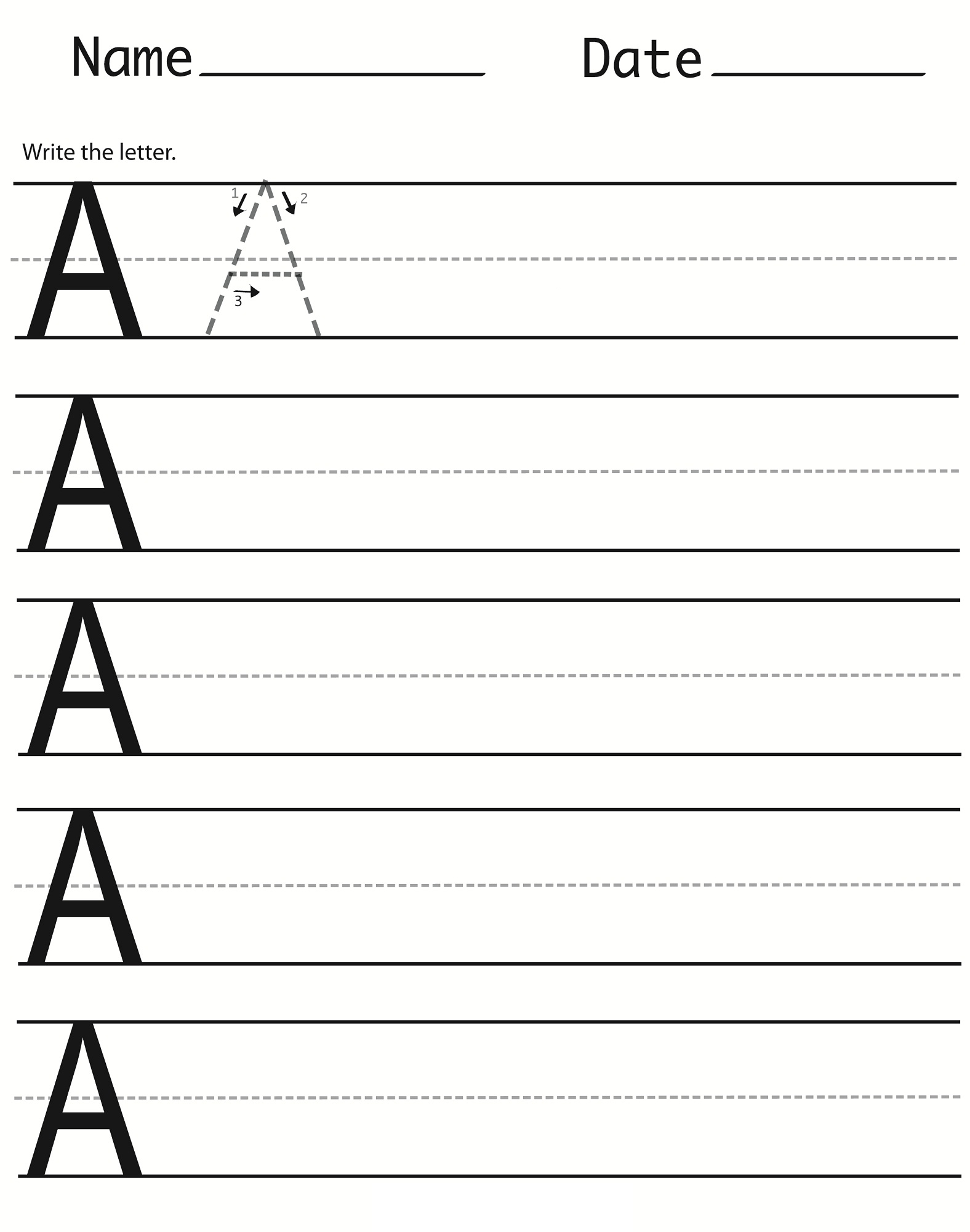 capital letter worksheets 2016