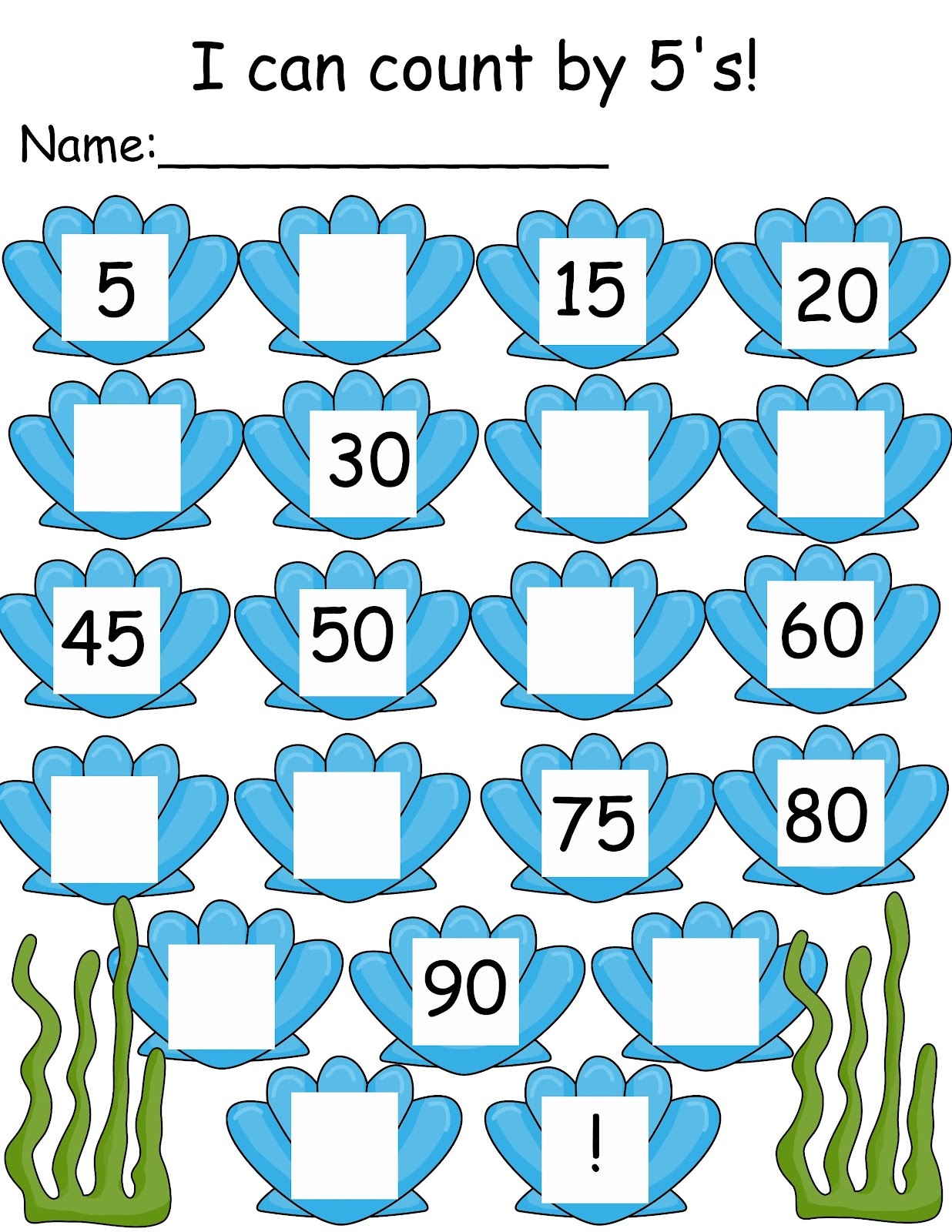 count by 5 worksheet free