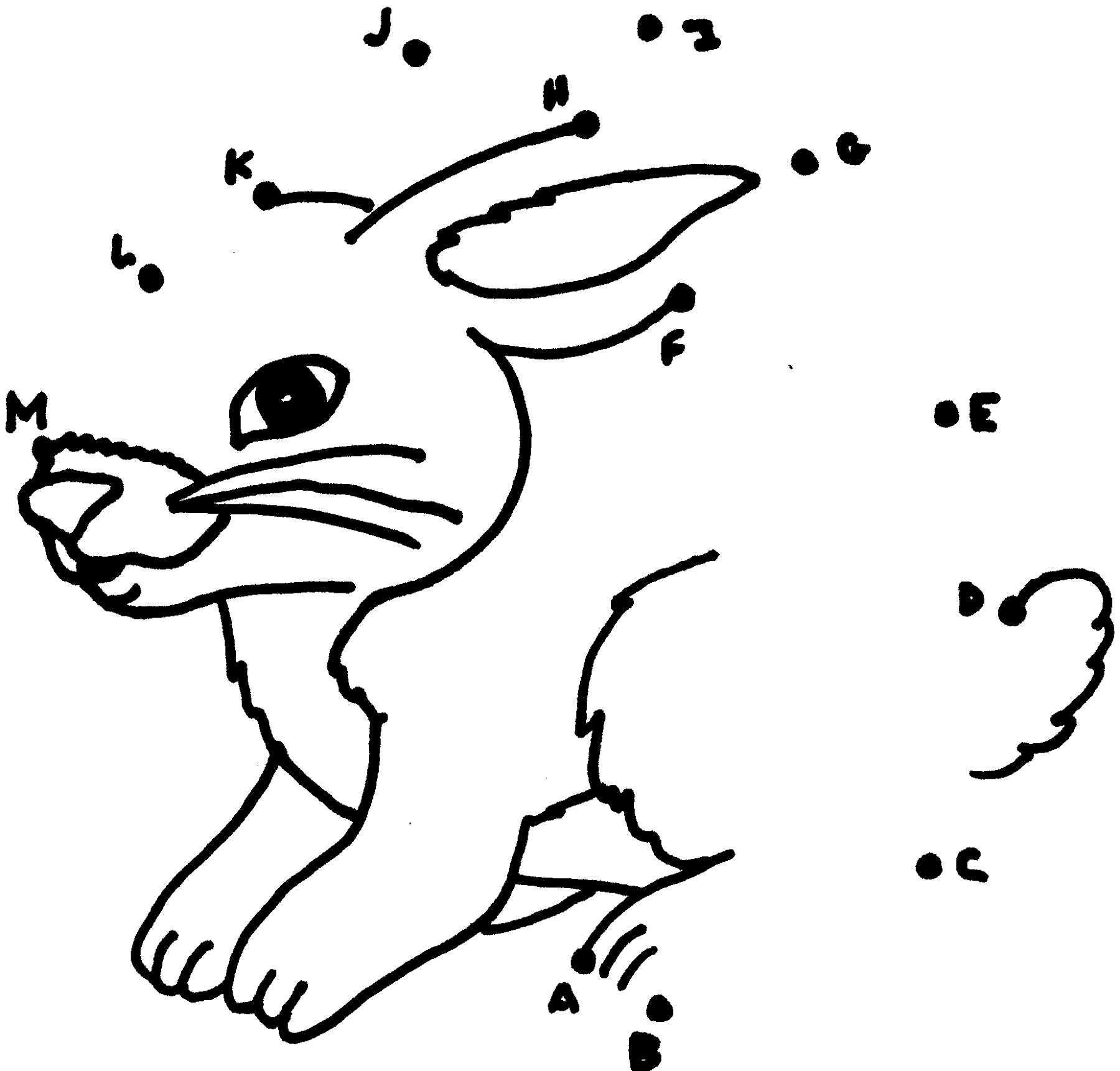 dot to dots rabbit
