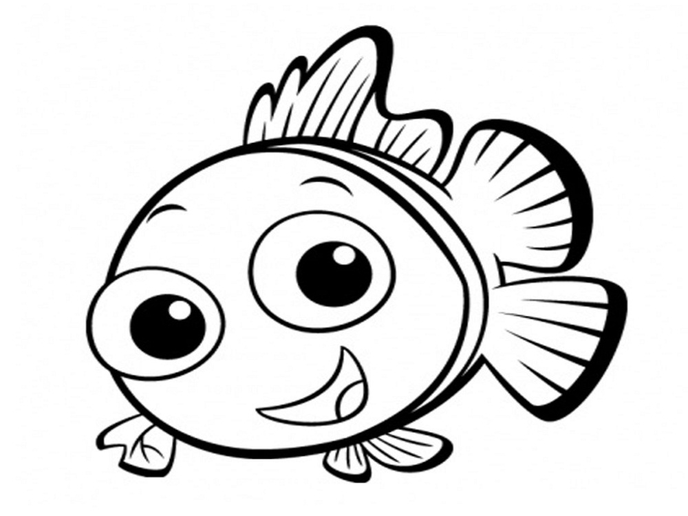 fish coloring page for child