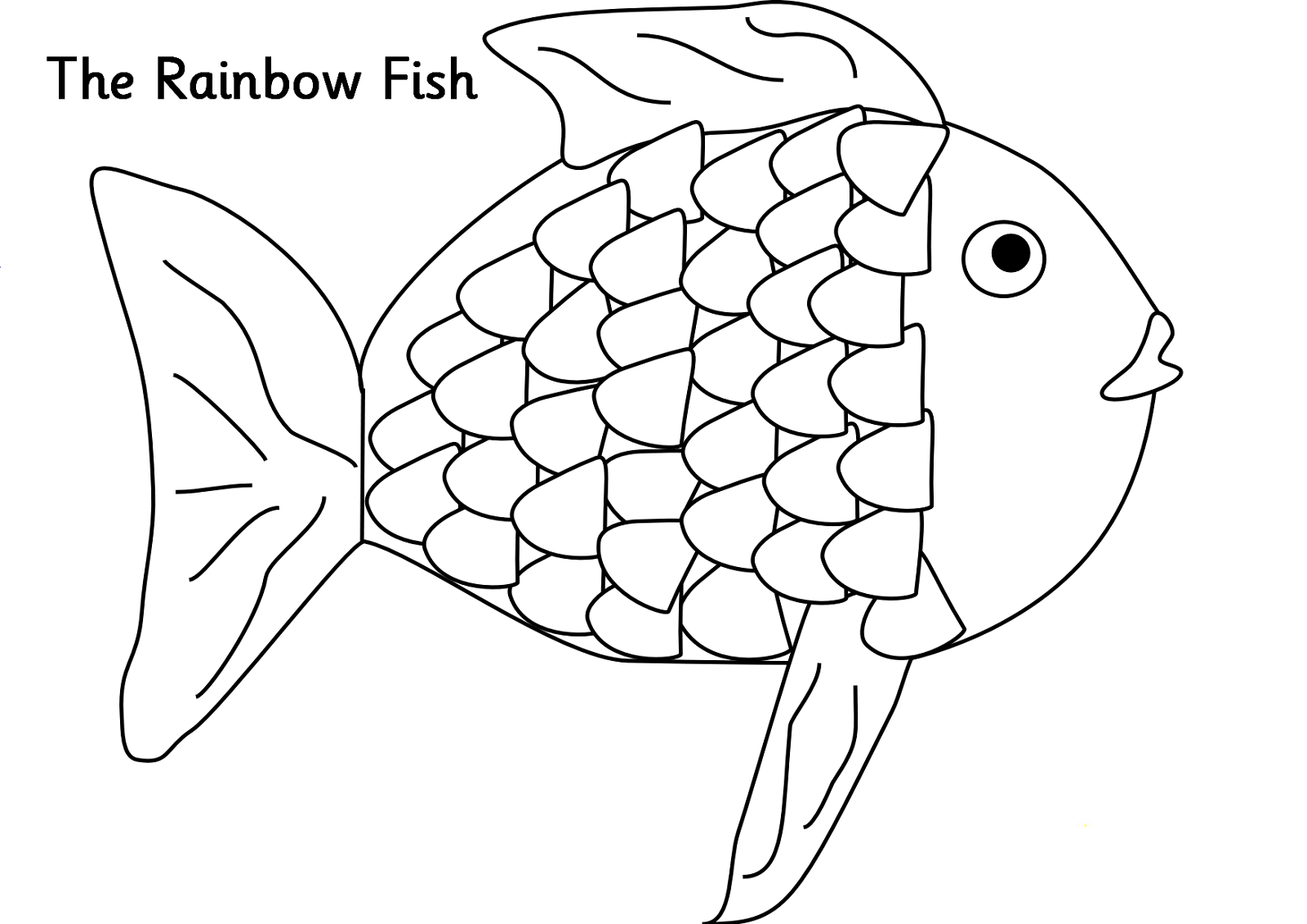 fish coloring page primary grade