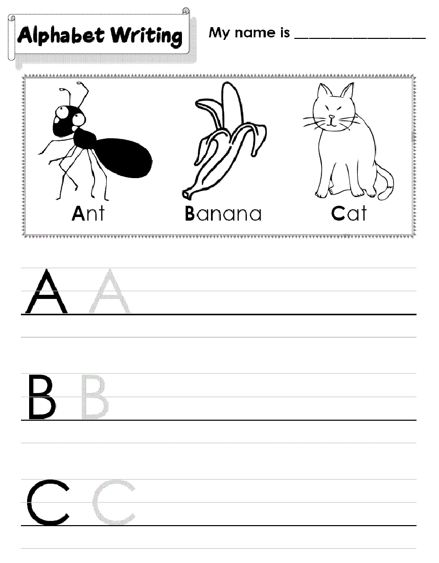 kindergarten alphabet worksheets to print activity shelter