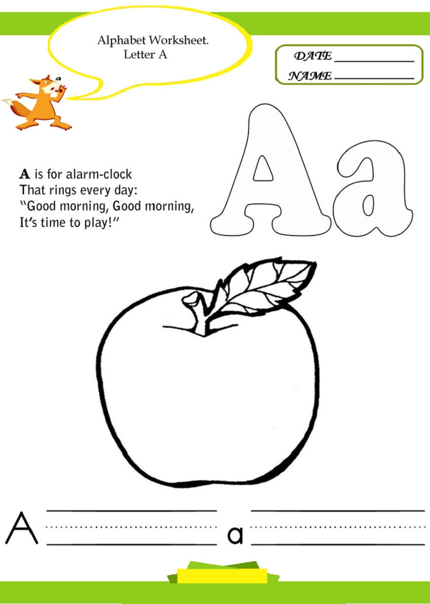  Kindergarten  Alphabet  Worksheets to Print Activity Shelter