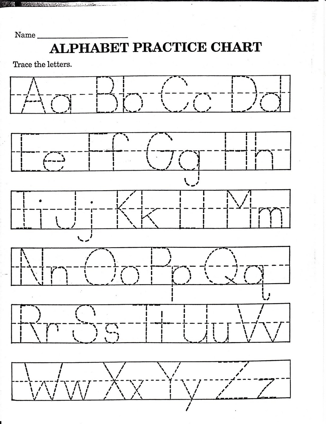 practice sheets for writing letters kindergarten