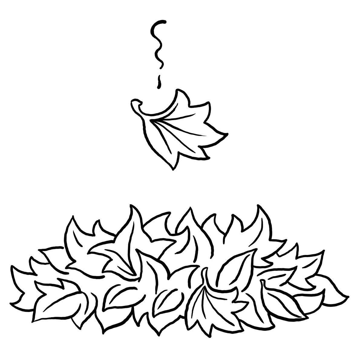 leaf coloring for kids