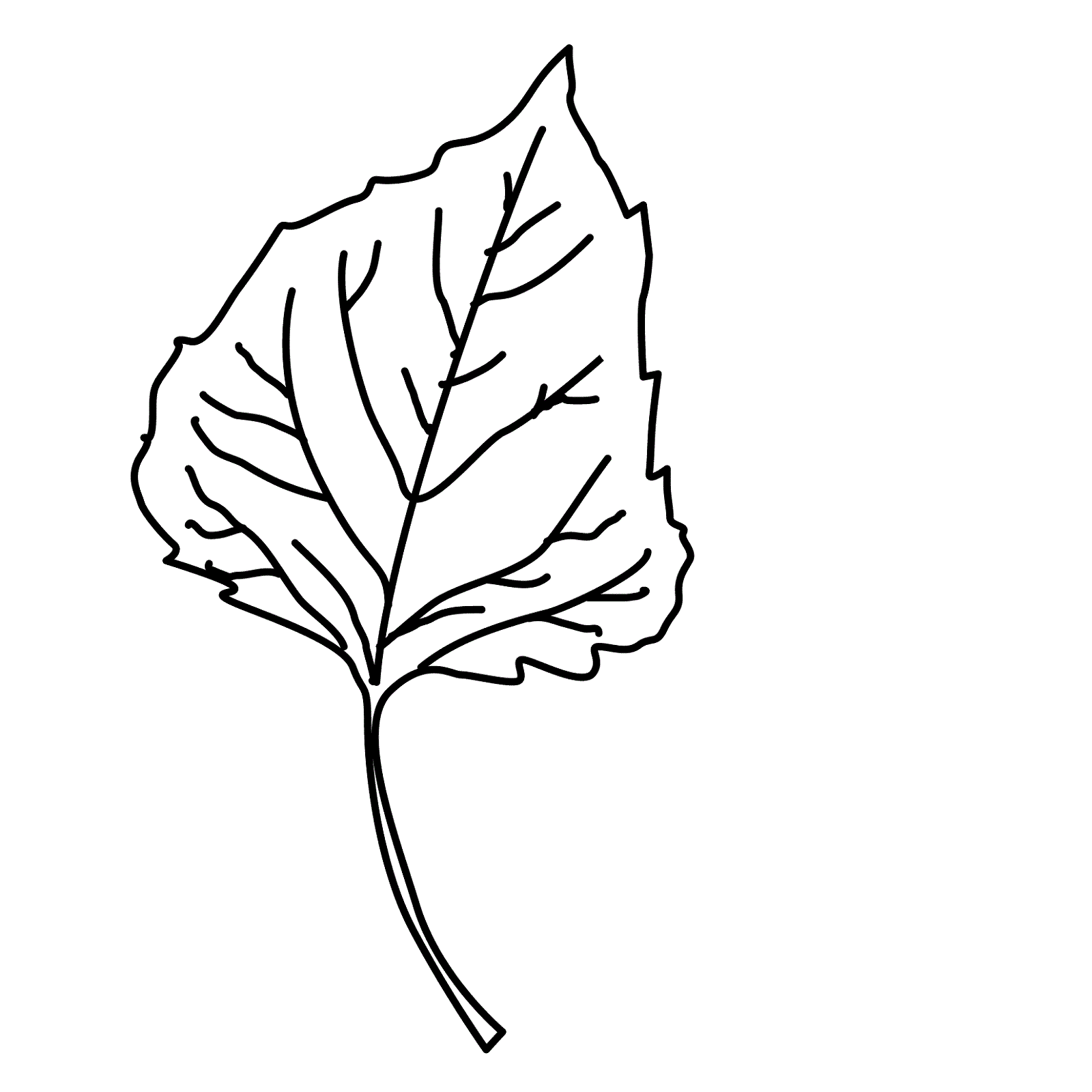 leaf coloring page free