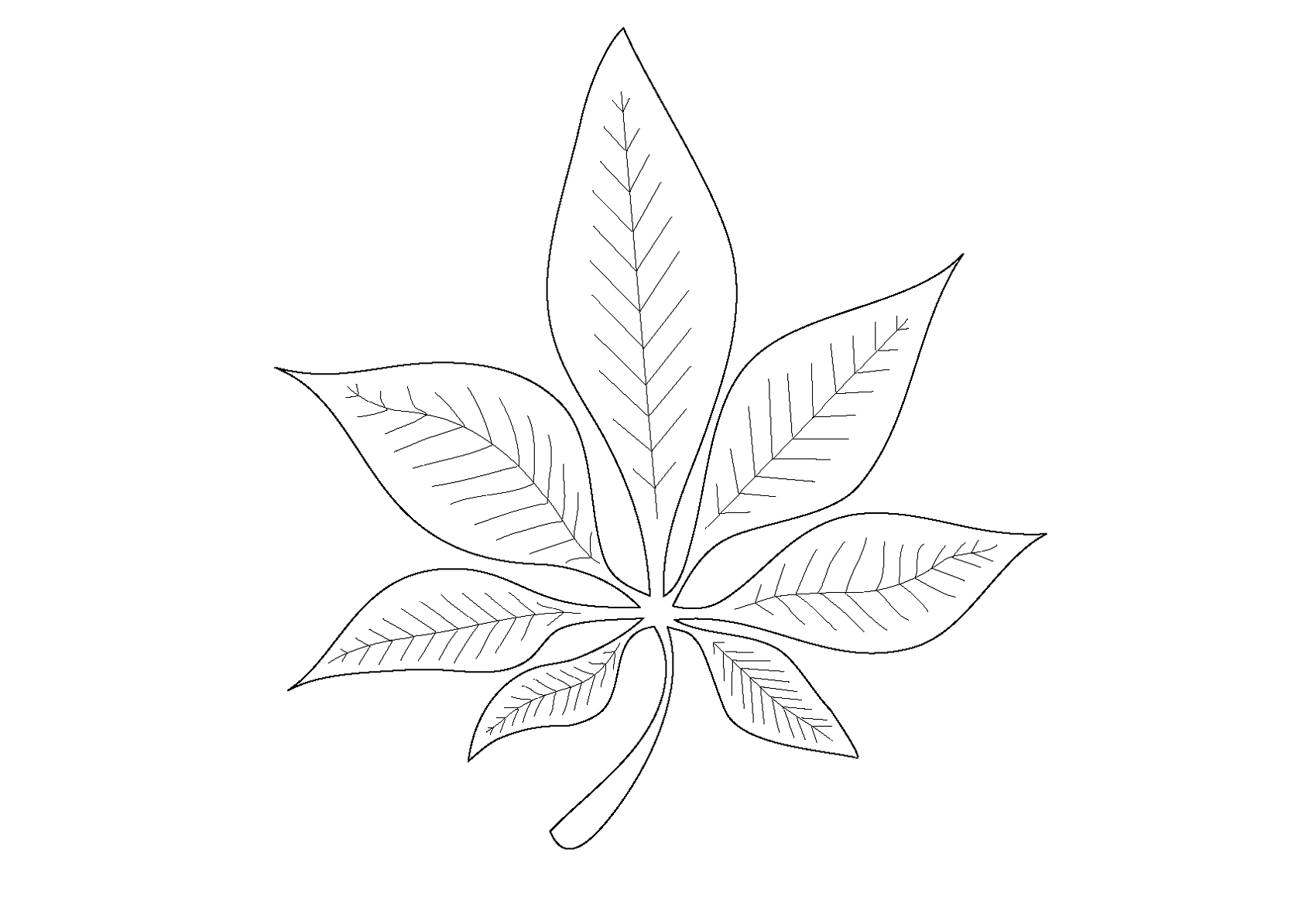 leaf coloring page preschool