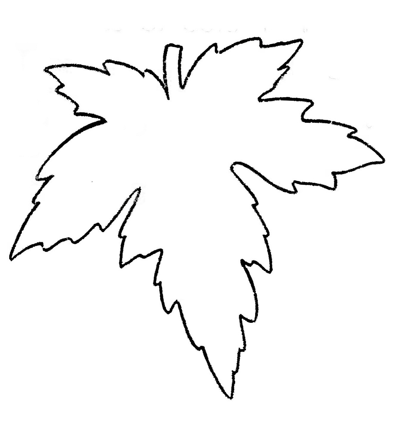 leaf coloring page simple