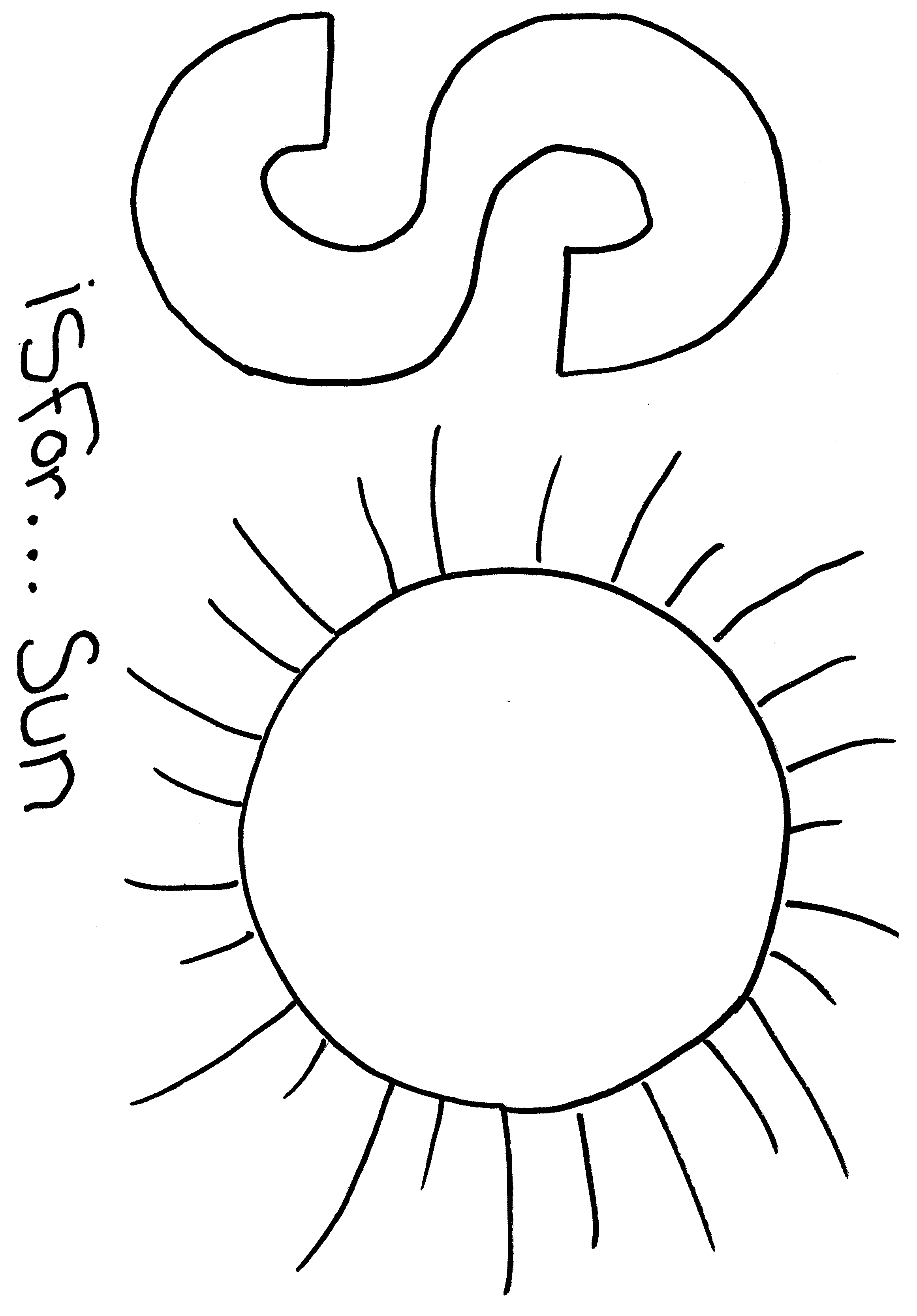 letter s worksheet sun