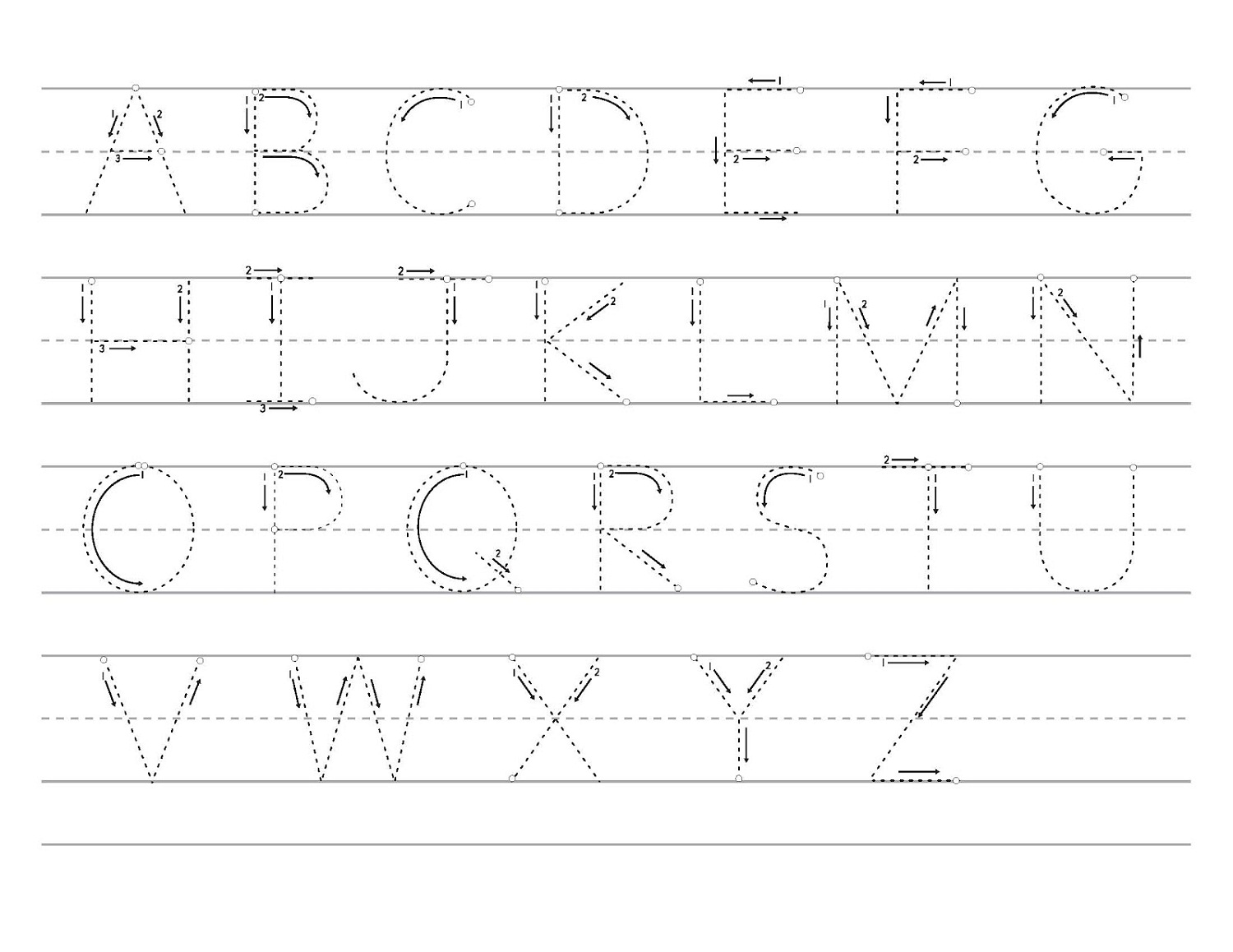 letter tracing sheets for kids