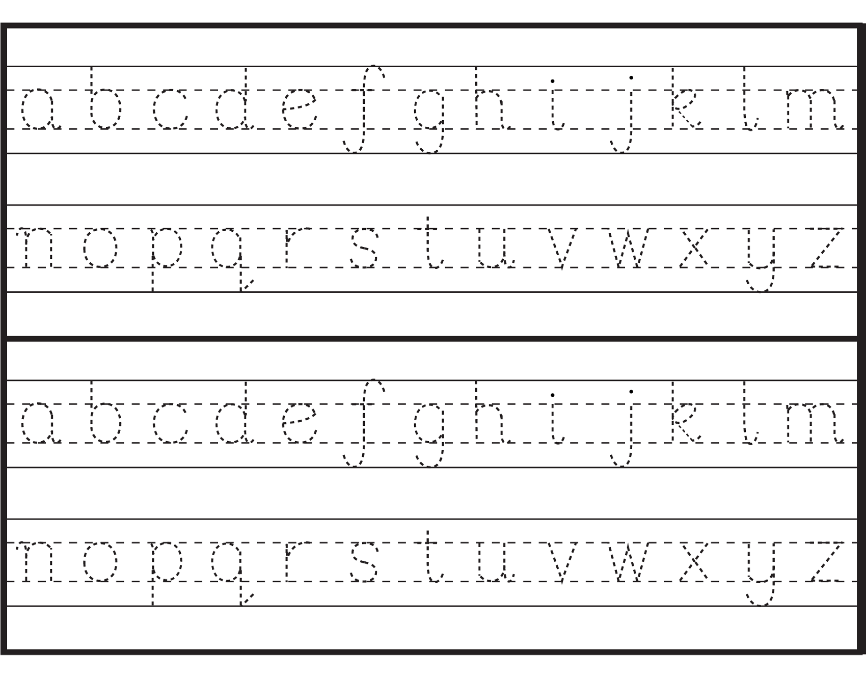 Free Printable Letter Tracing Sheets