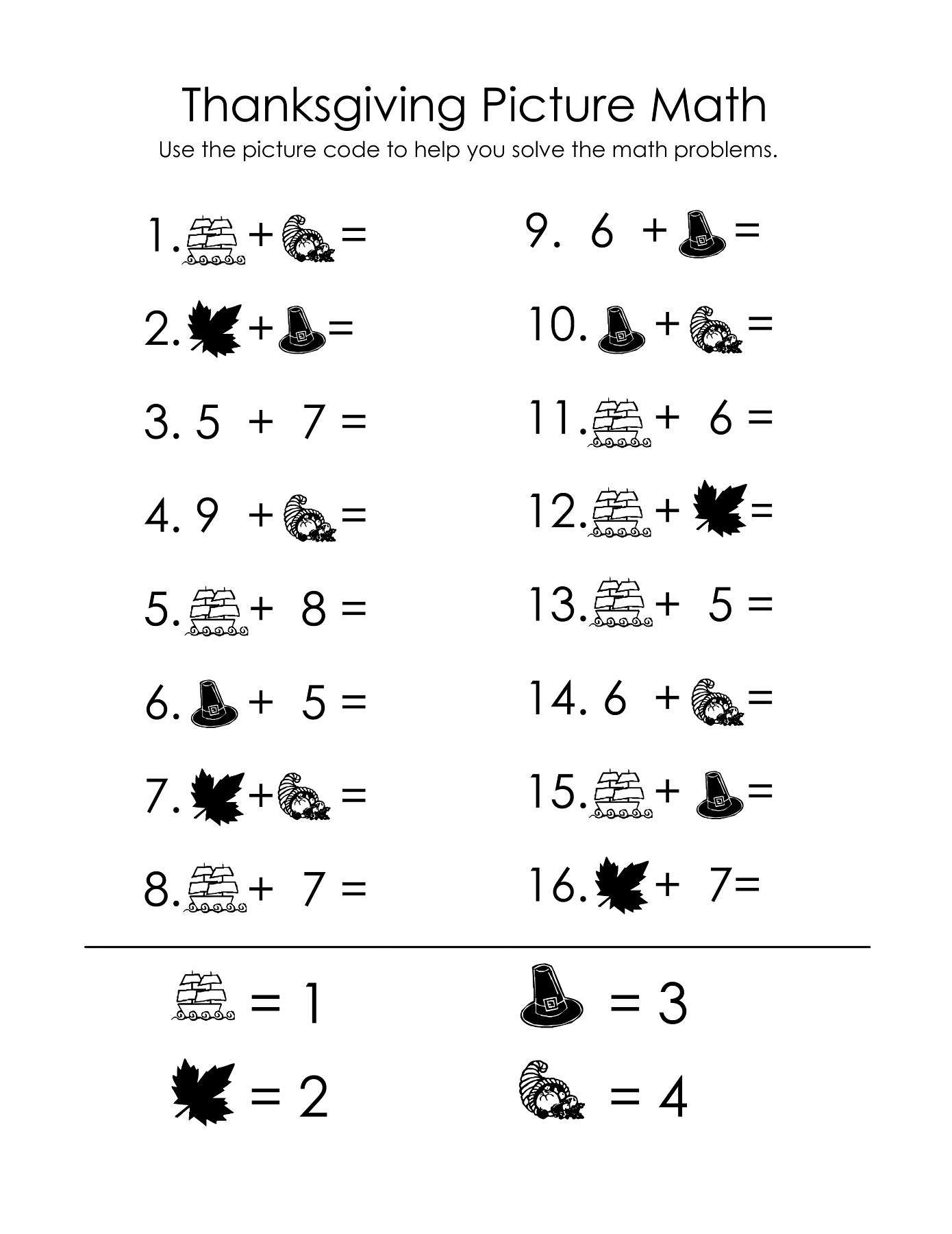 math sheets for grade 1 picture