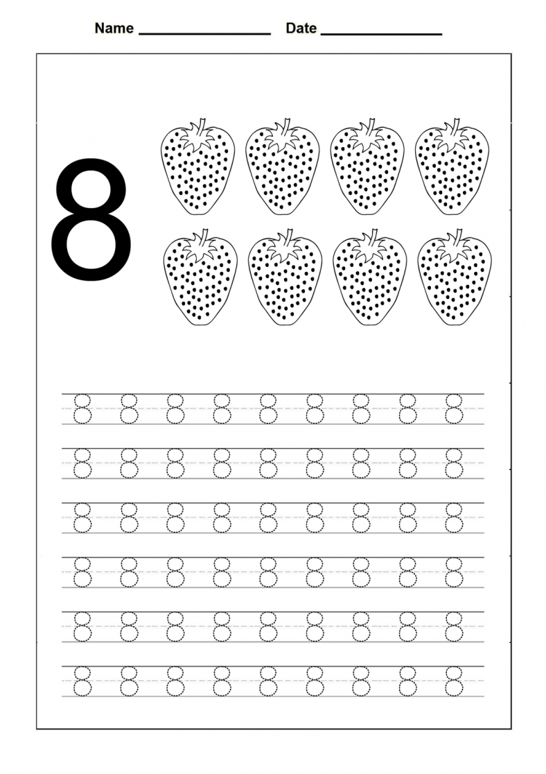 number 8 worksheet preschool