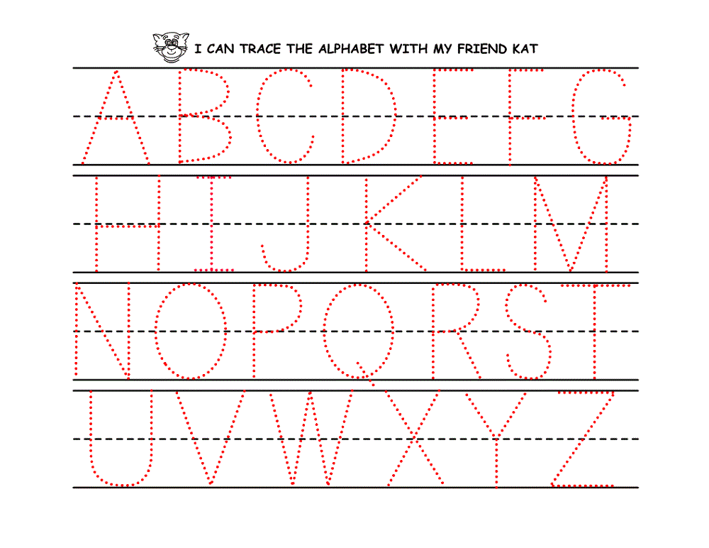 printable letters to trace red