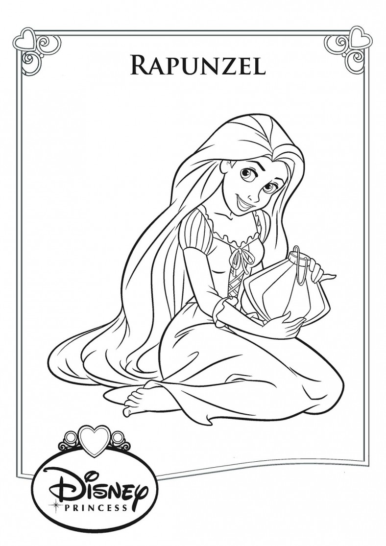 rapunzel color pages new