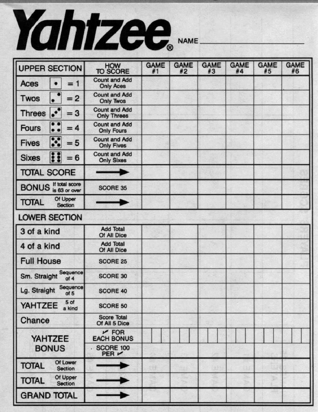 yahtzee score sheets printable activity shelter part 1400