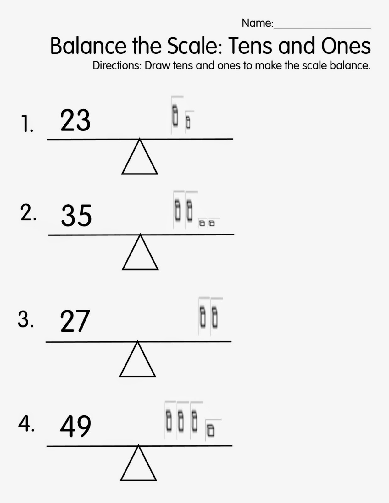 balance scale worksheet free