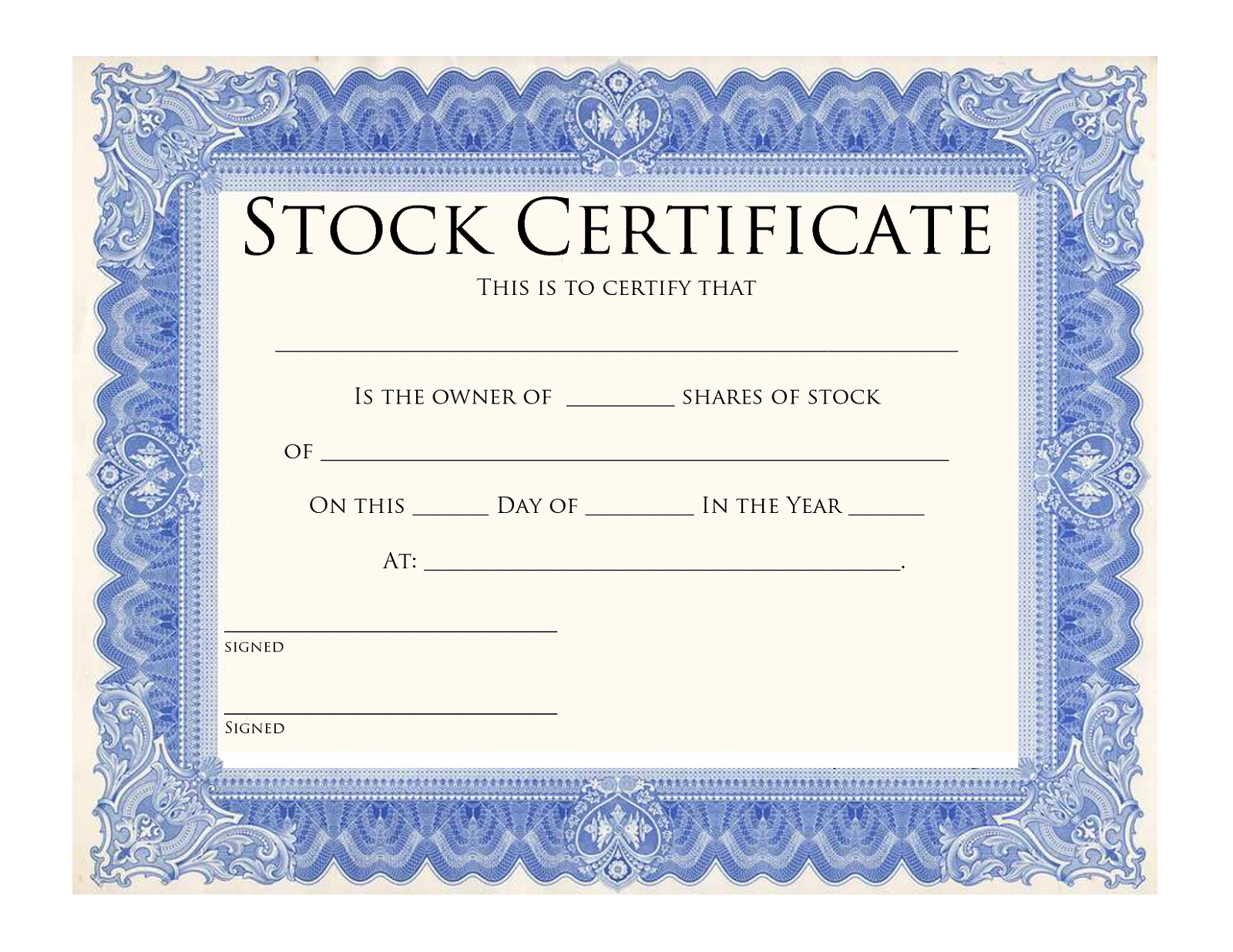 Free Blank Certificate Templates Printable free-blank-certificate-templates-printable