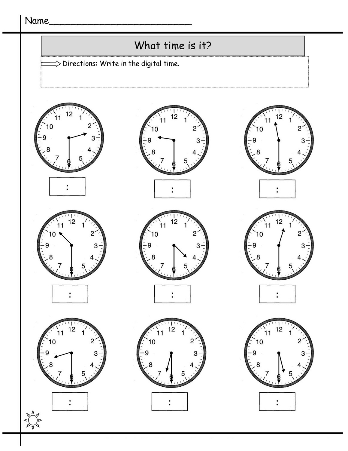 Blank Clock Worksheet To Print Activity Shelter