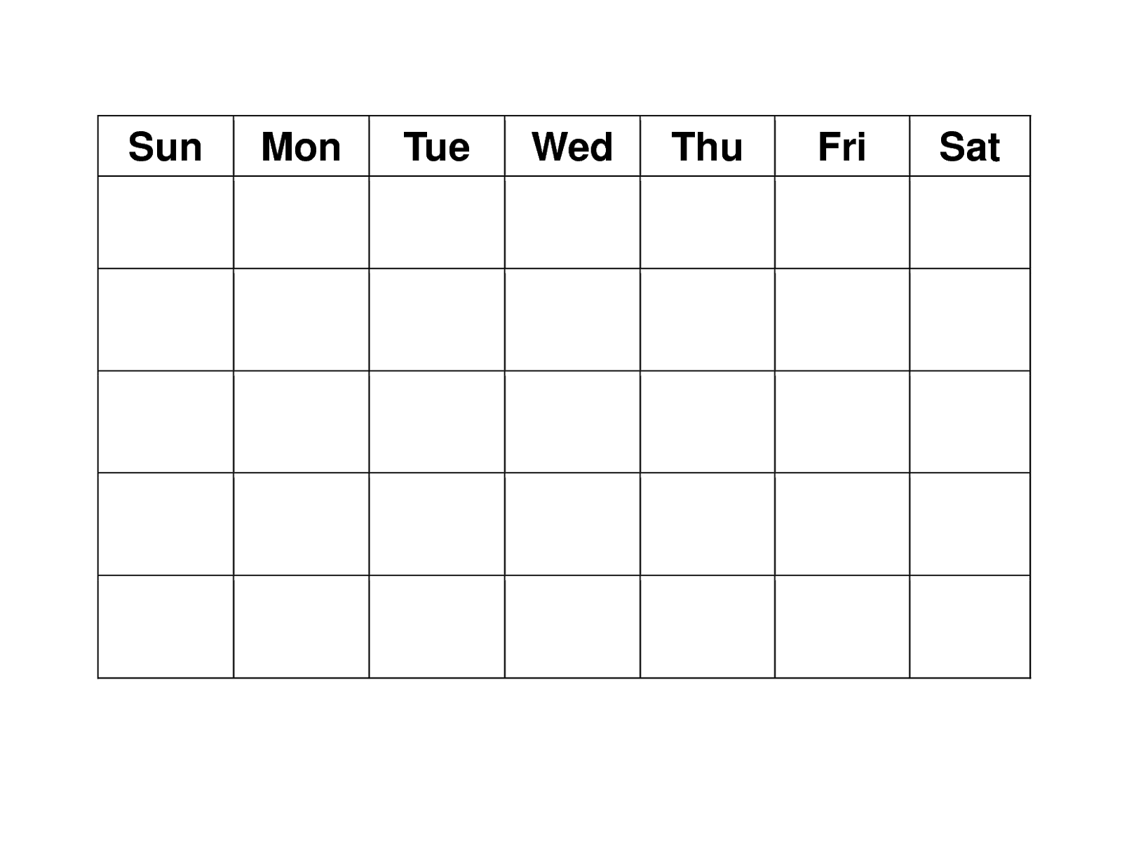 blank weekly calendar simple