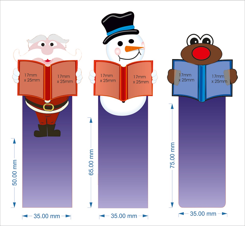 bookmark template christmas