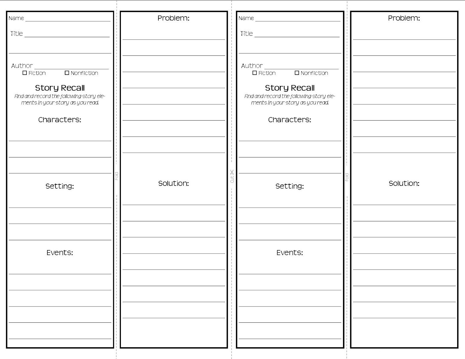 Bookmark Template Free from www.activityshelter.com