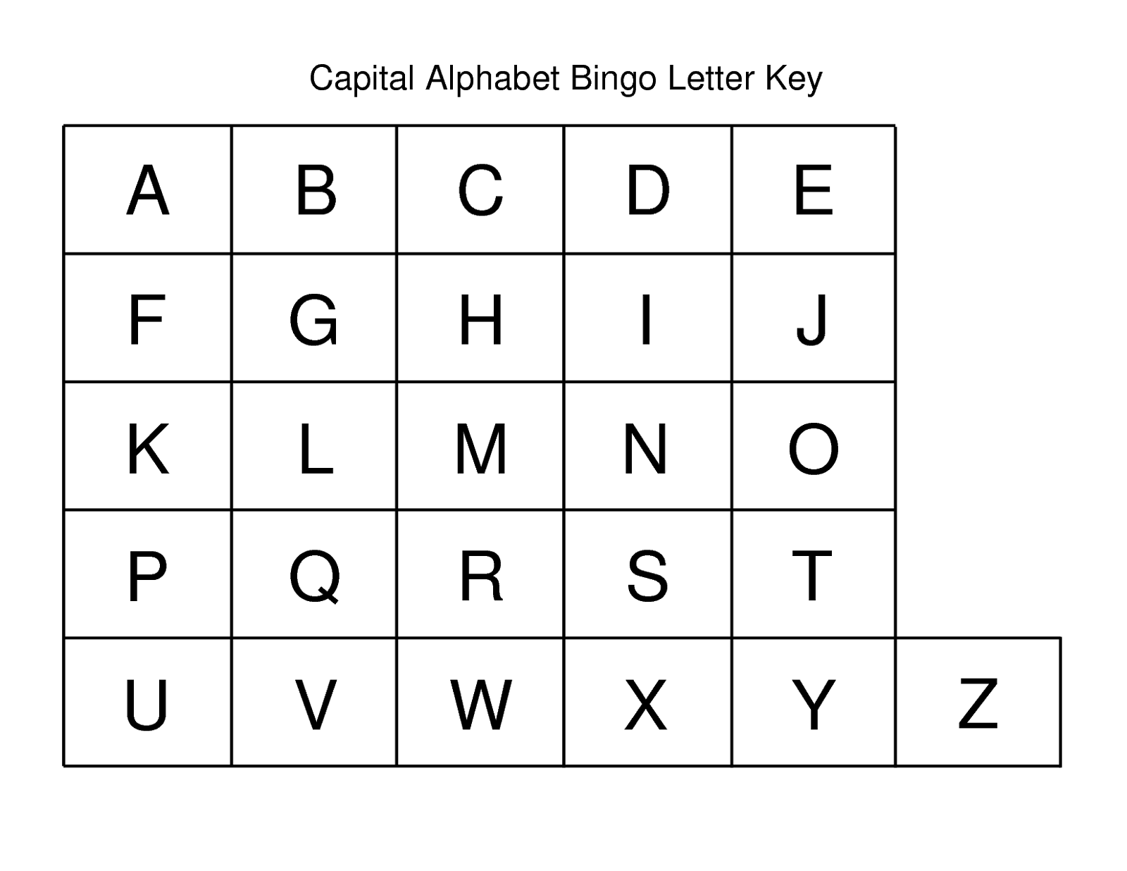 Free 8 Printable Capital Letter Template