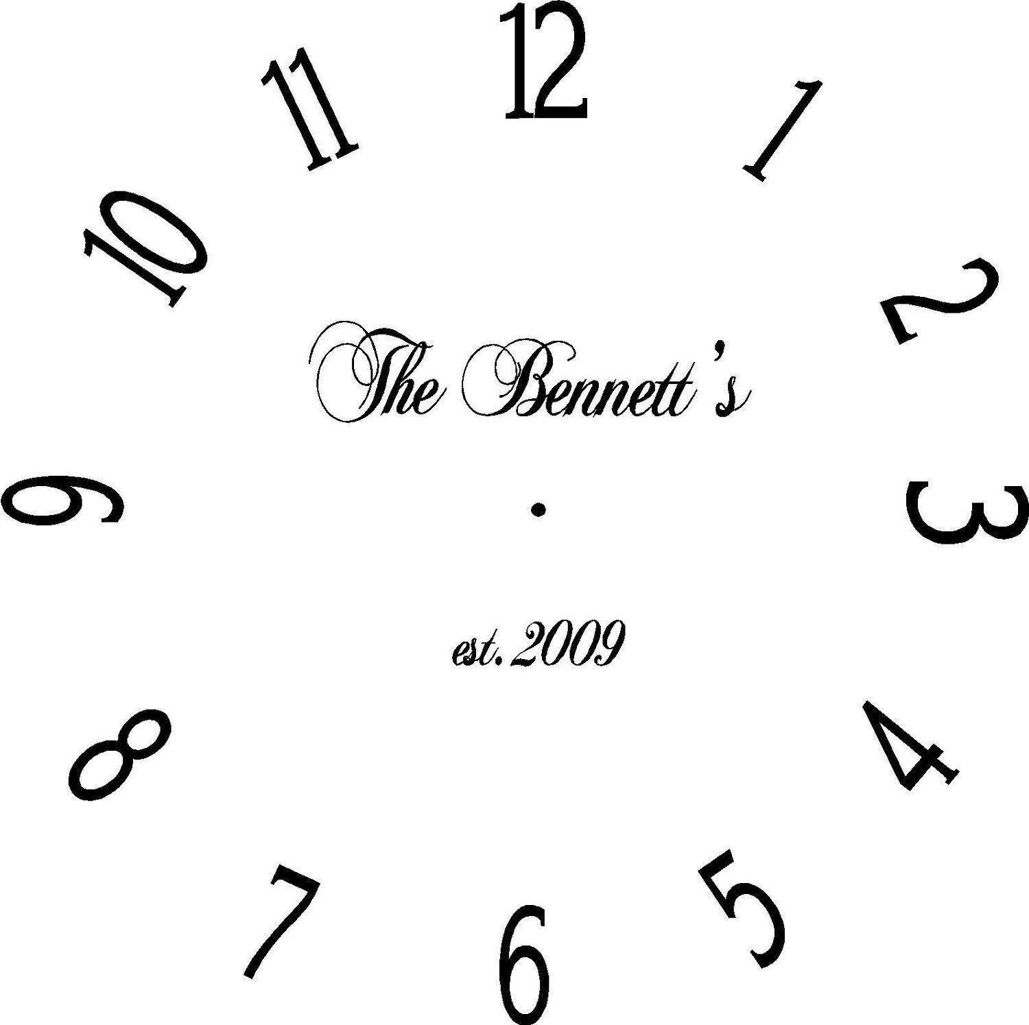 clock face printable new