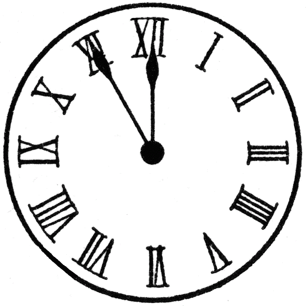 clock face printable roman