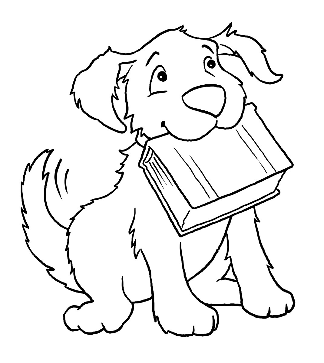 coloring book pages dog