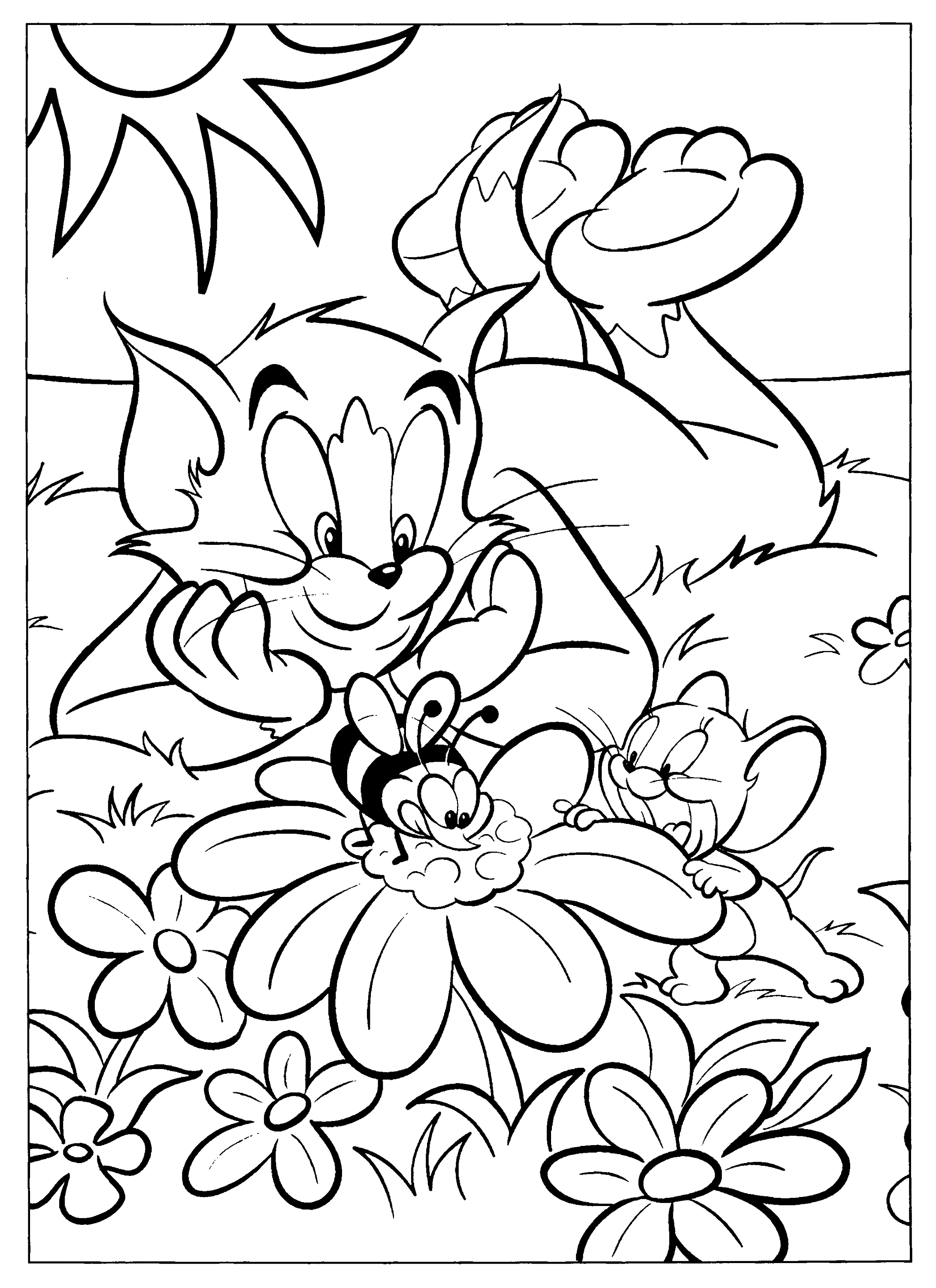 coloring book pages tom