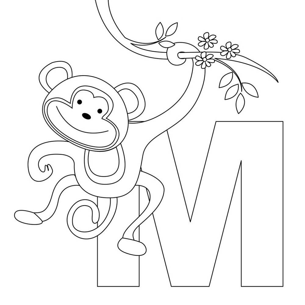 coloring pages of monkeys for kids