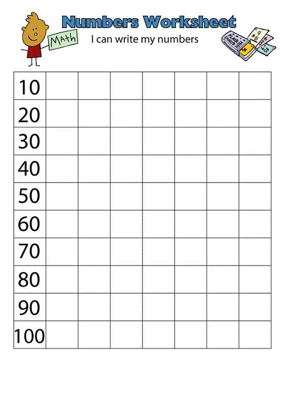 count by 10s worksheet count