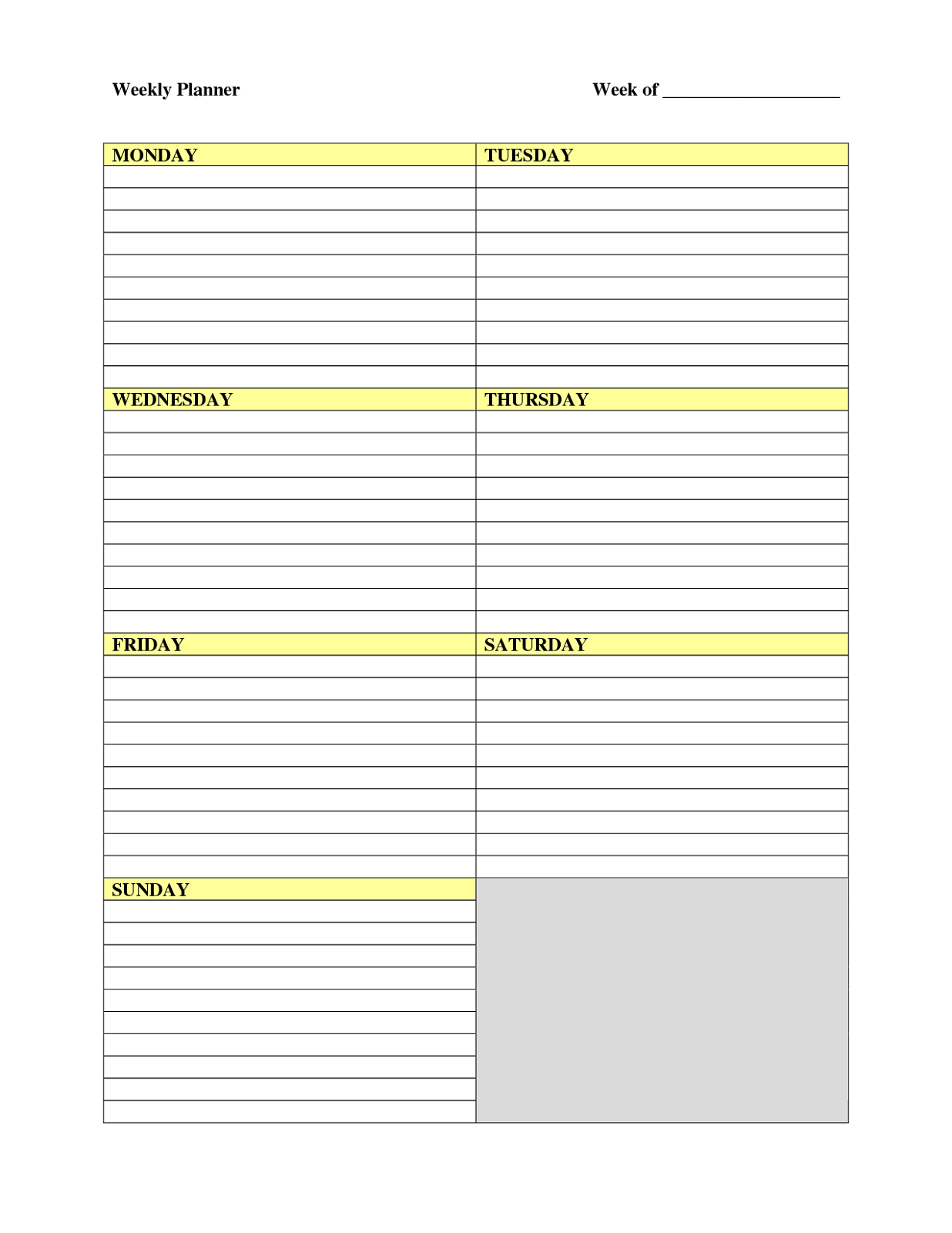 free printable planner pages 2016