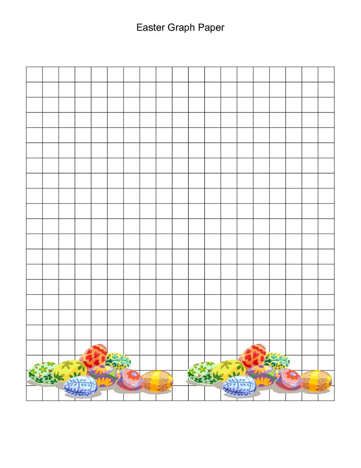 graph paper worksheets easter