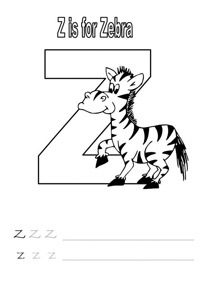 letter z worksheet for kids