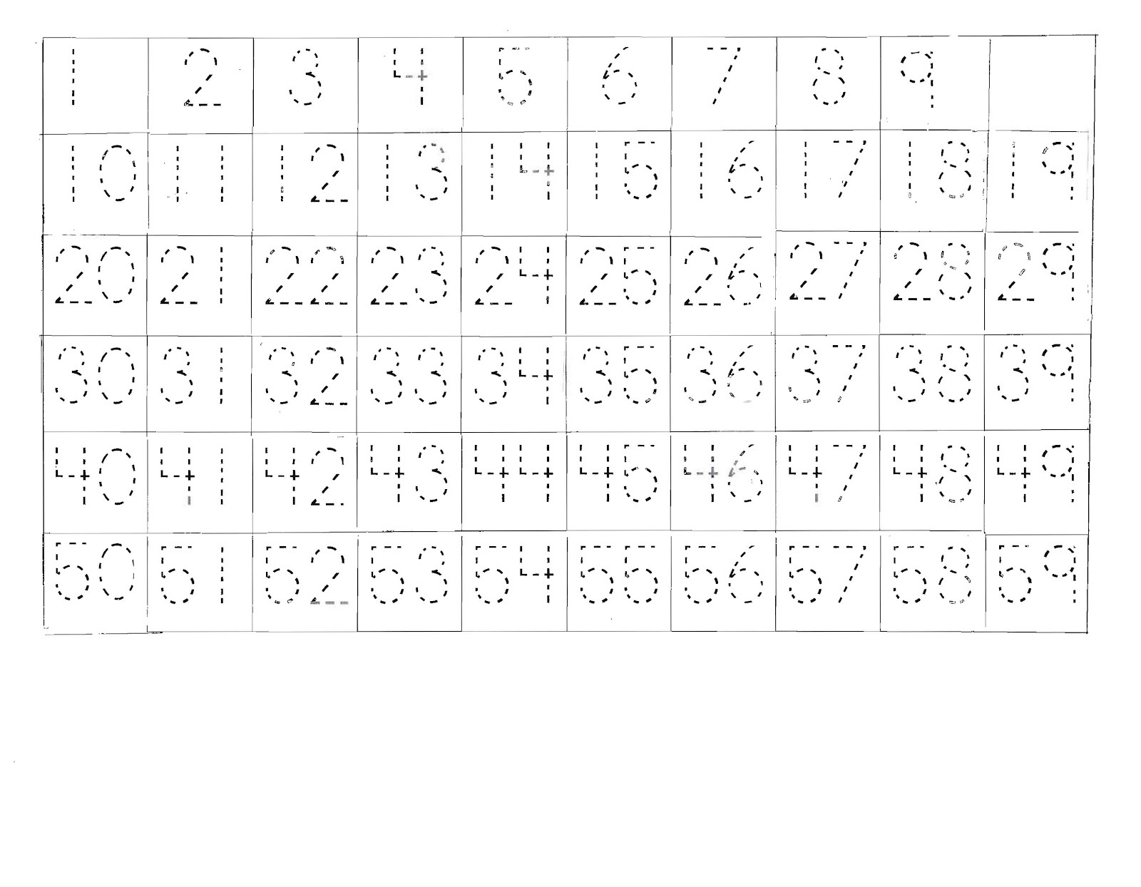 Number Sheet 1100 to Print Activity Shelter