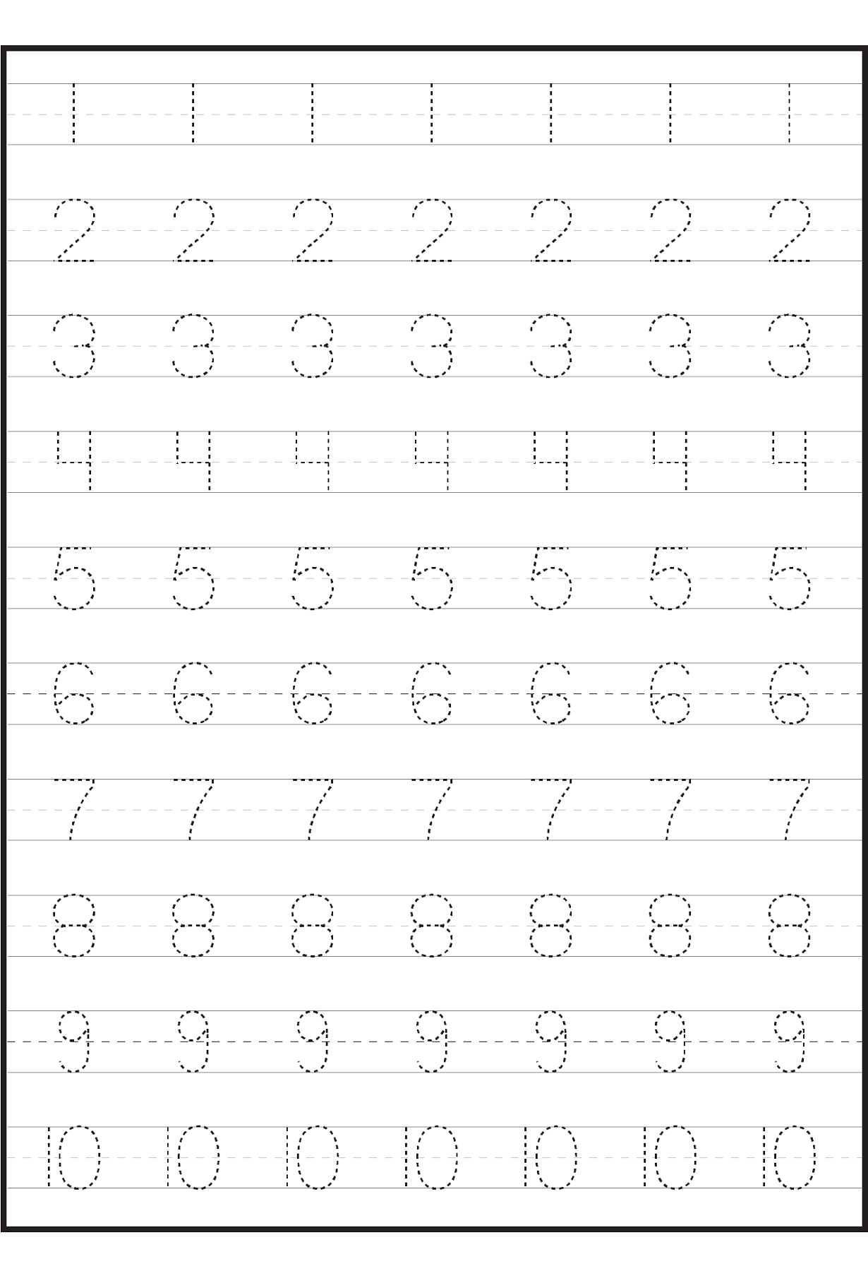 number worksheets for practice