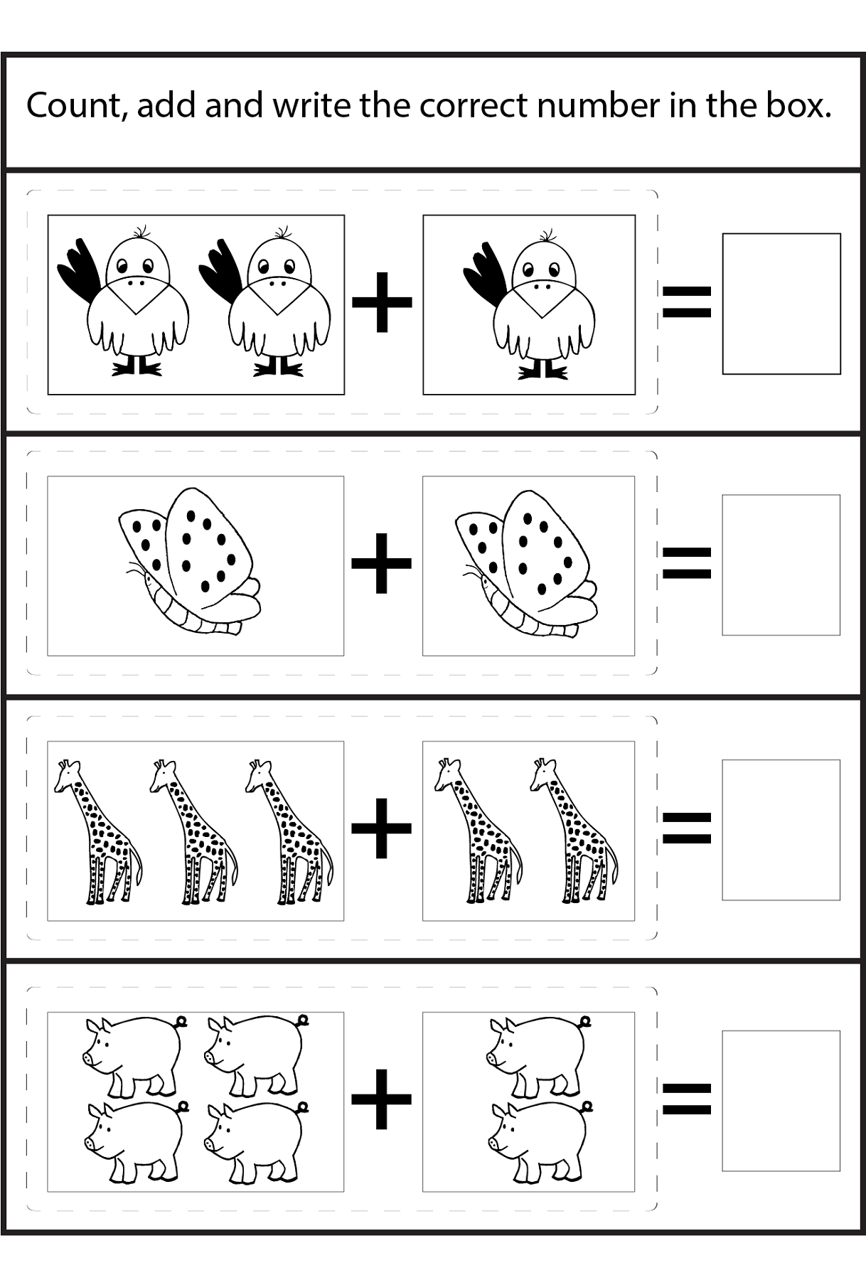 picture math worksheets to print activity shelter