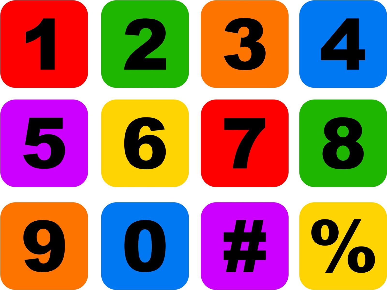 picture of numbers colorful