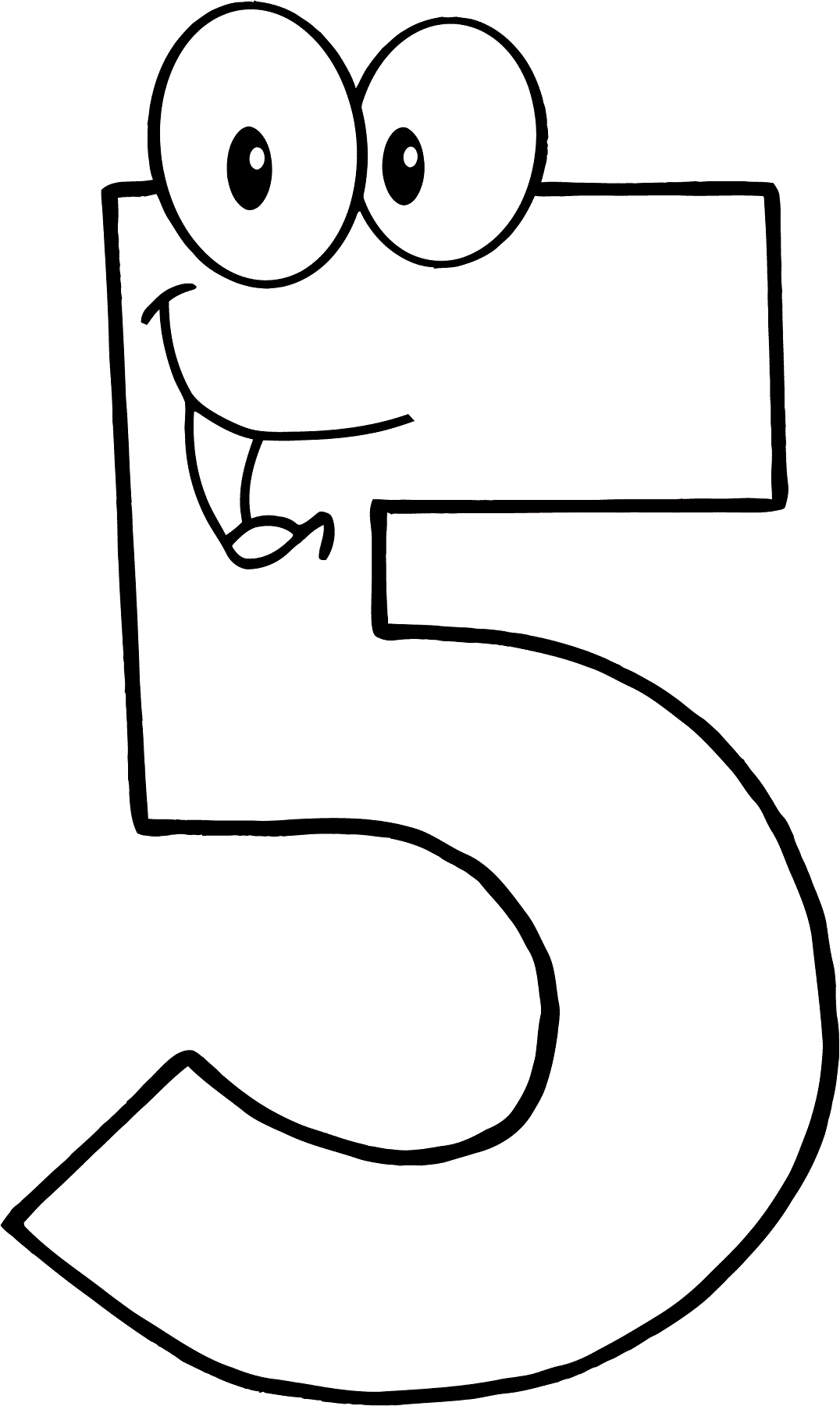 picture of the number 5 for kids