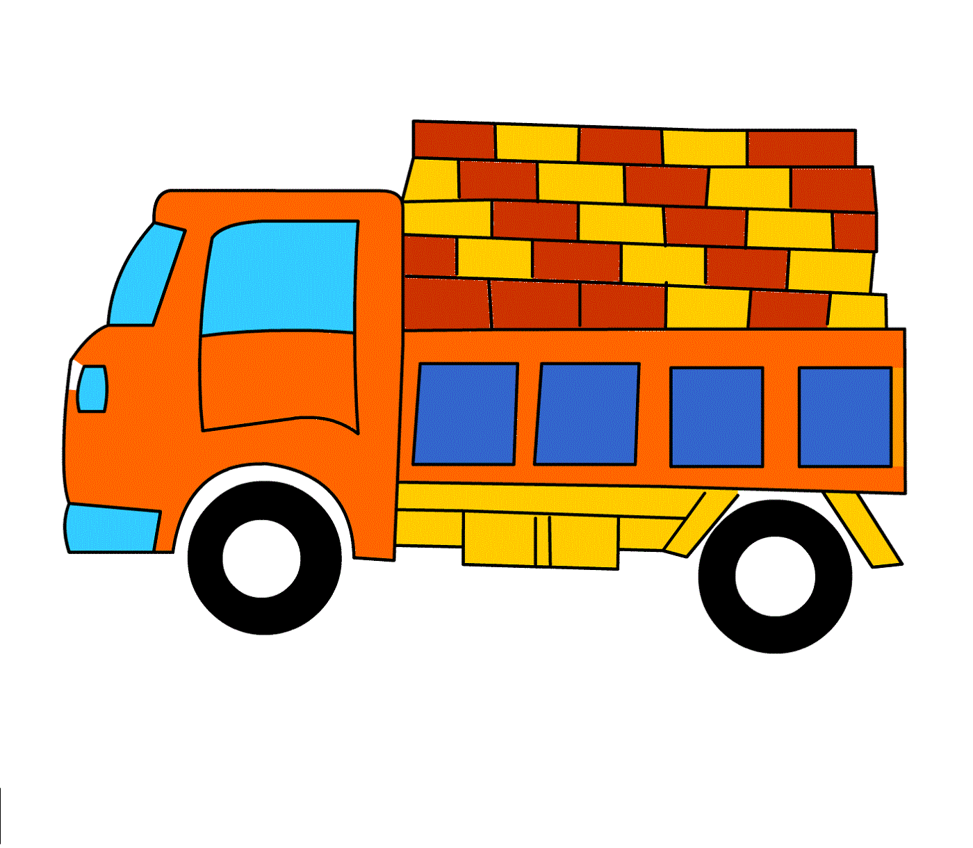 pictures of big trucks for kids yellow