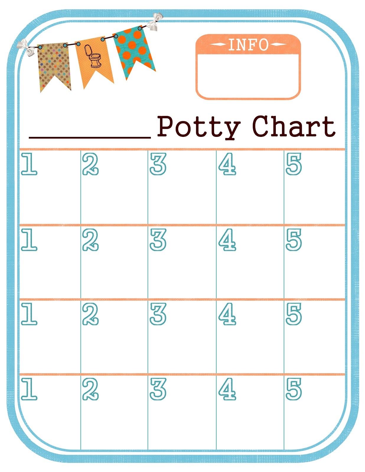 Potty Chart For Toddlers