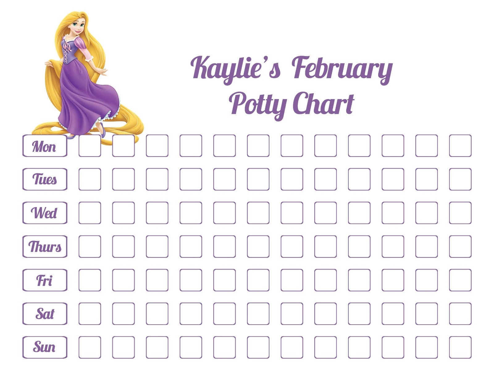 potty chart princess